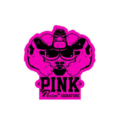 Phelps Signature Pink Sticker